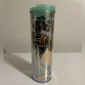 Starbucks water bottle.